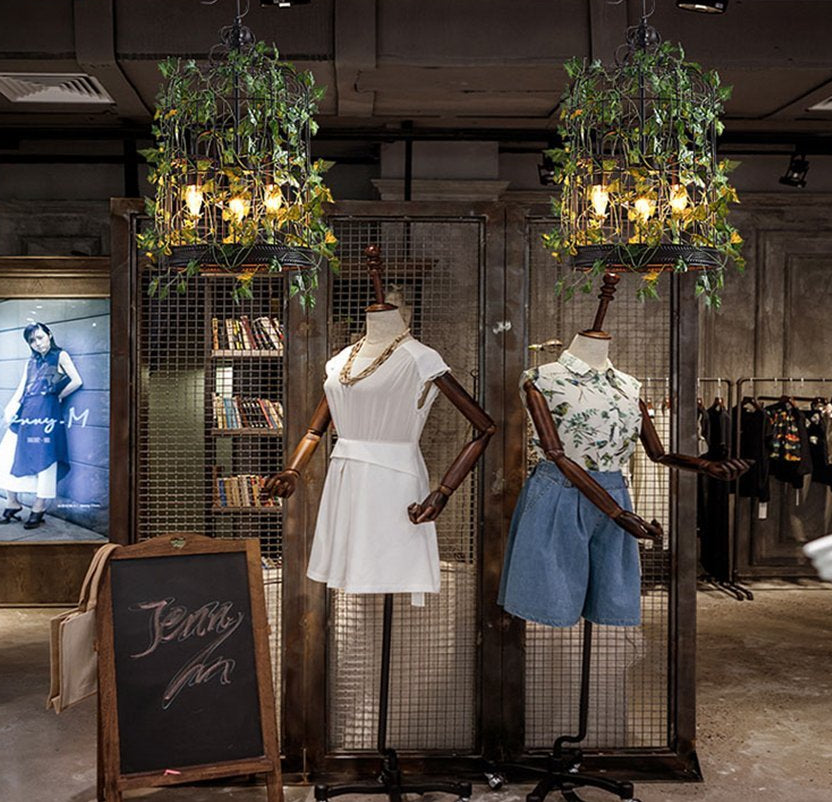 AeroCage Vintage Industrielle Hängeleuchte | Vogelkäfig-Design | Retro-Stil | Perfekte Beleuchtung für Zuhause