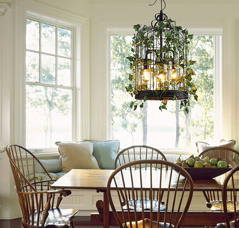 AeroCage Vintage Industrielle Hängeleuchte | Vogelkäfig-Design | Retro-Stil | Perfekte Beleuchtung für Zuhause