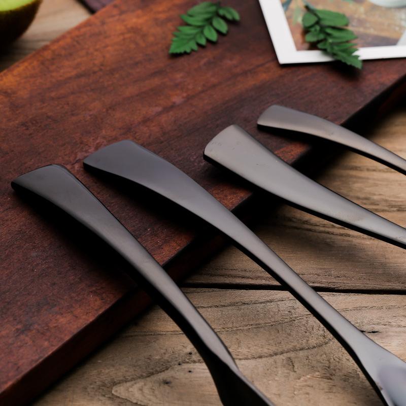 Sleekora Modern Besteckset | Elegantes Design | Edelstahl-Besteck in Schwarz, Gold & Silber | Perfekt für Dinner & Alltag