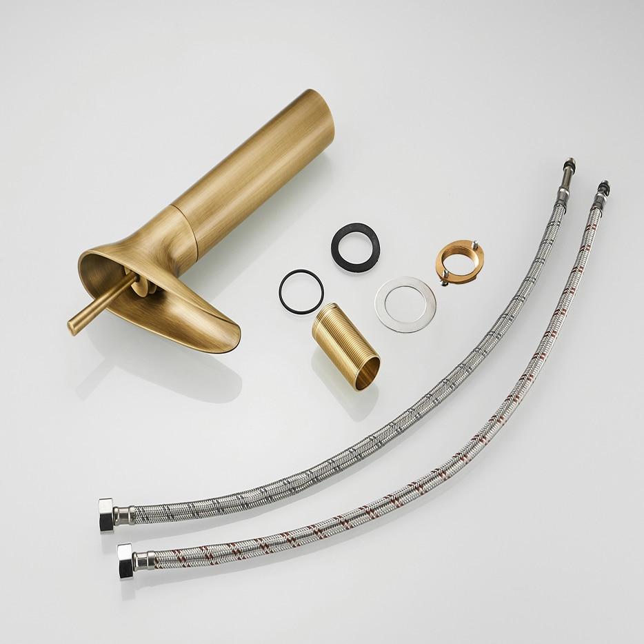 AquaZenith - Stilvolle Wasserfall Badezimmerarmatur | Einhebelmischer | Modernes Design