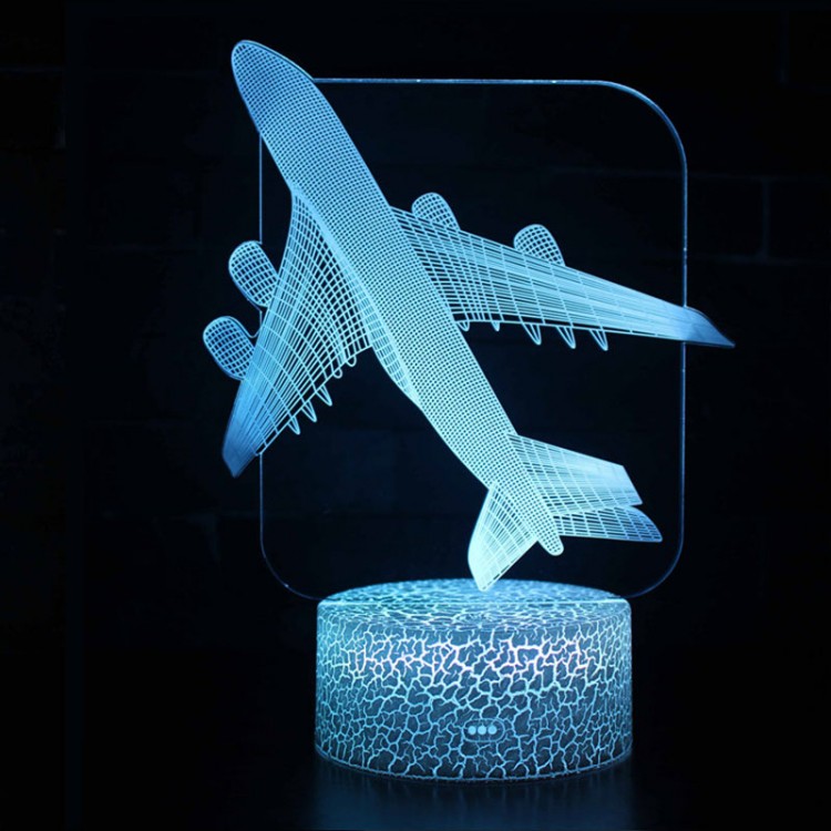AeroNova 3D LED Lampe Linienflugzeug | Farbwechsel Nachtlicht | Dekorative Lampe für Kinderzimmer & Luftfahrtfans | USB-Stimmungslicht