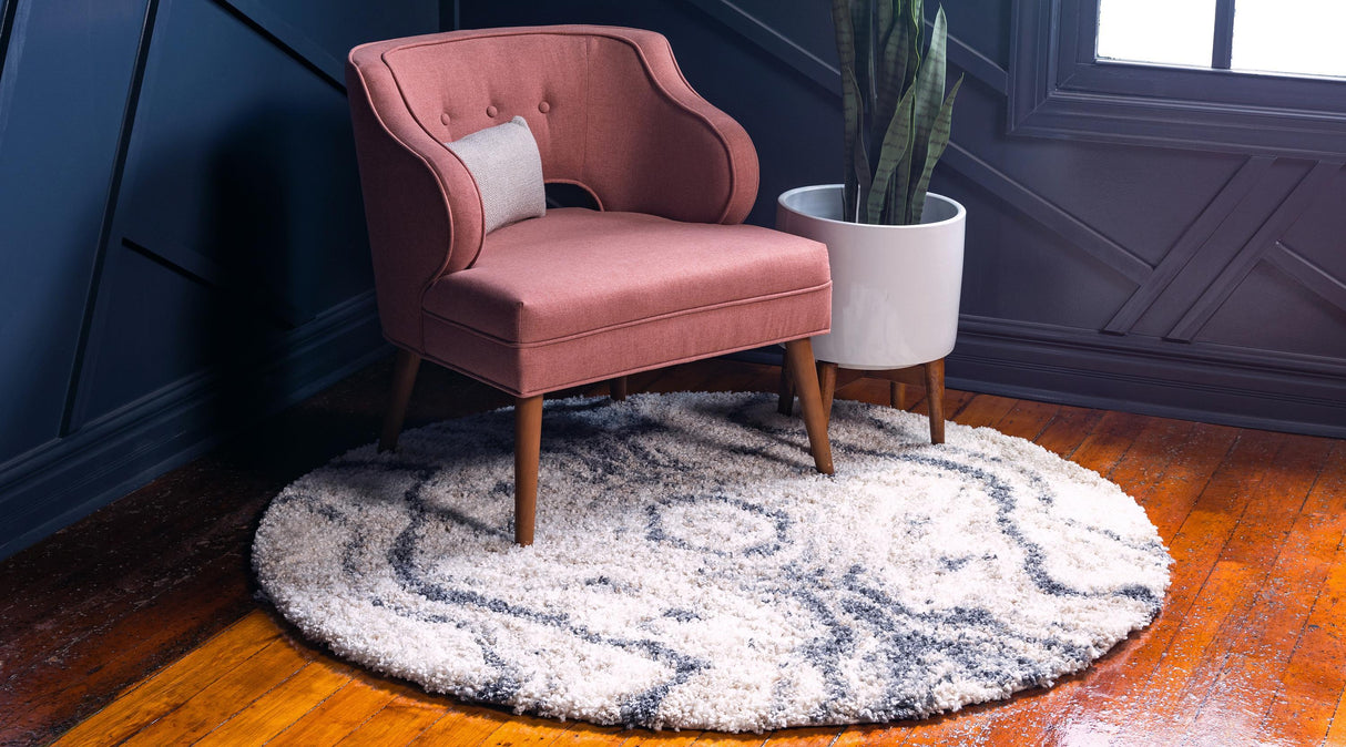 Velura MarbleDream Shaggy Teppich | Marmorierter Farbmix | Rutschfest | Weicher Hochflor | Stilvolle Deko für Zuhause