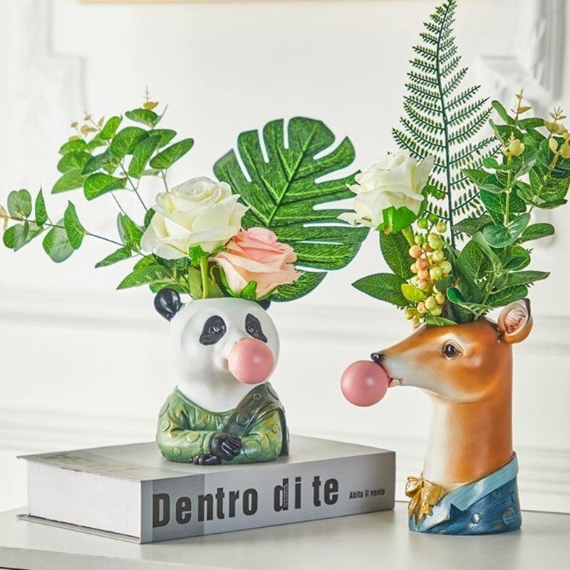 BubbleBeast Tierische Deko-Vase | Kreative Blumenvase mit Charakter