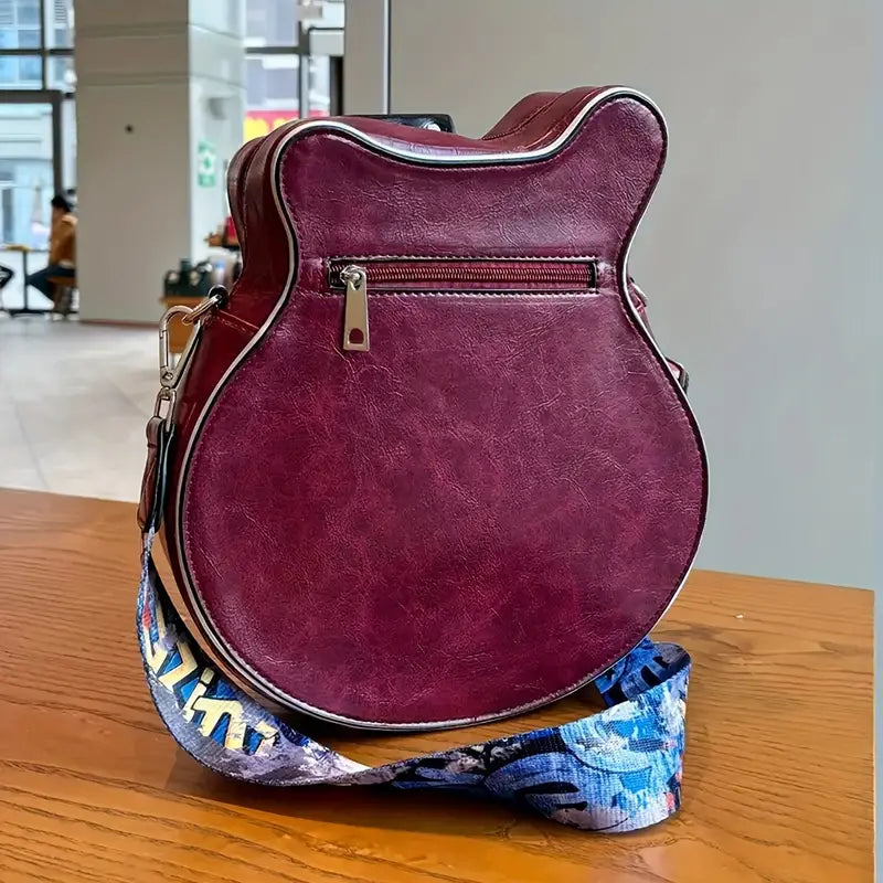 GuitarHero Vintage Retro Gitarren-Crossbody-Tasche | Rockiger Look | Modische Umhängetasche