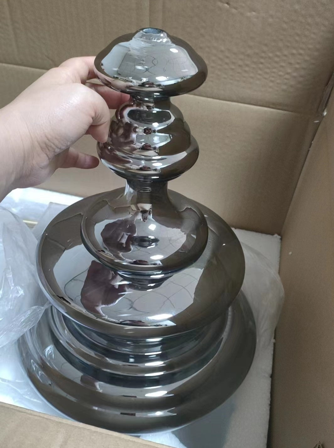 StarLuxe Moderne Graue Glas-Sternenhimmel Pendelleuchte | Dimmbar | Elegante Beleuchtung für Wohn- und Esszimmer