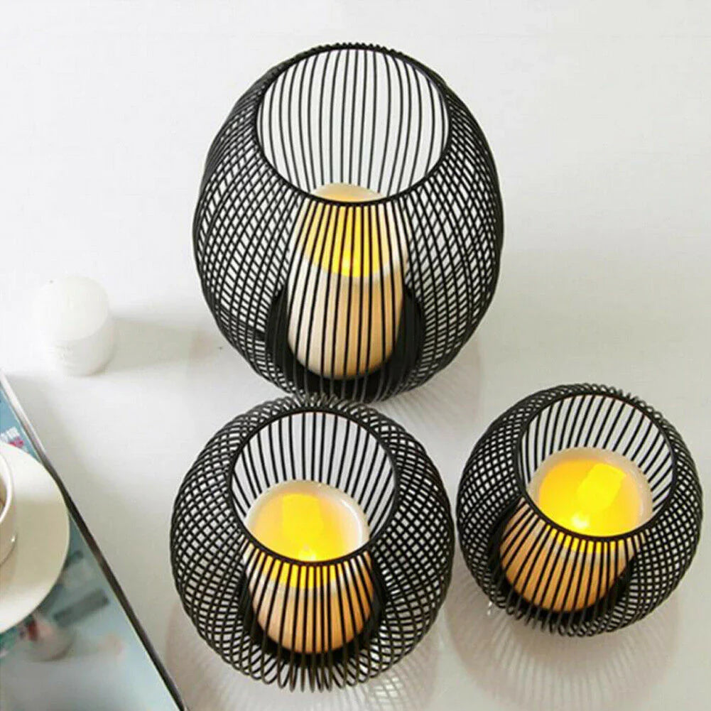 GlowIron Eleganter Eisen-Kerzenhalter | Moderner Kerzenständer | Dekoration für Zuhause
