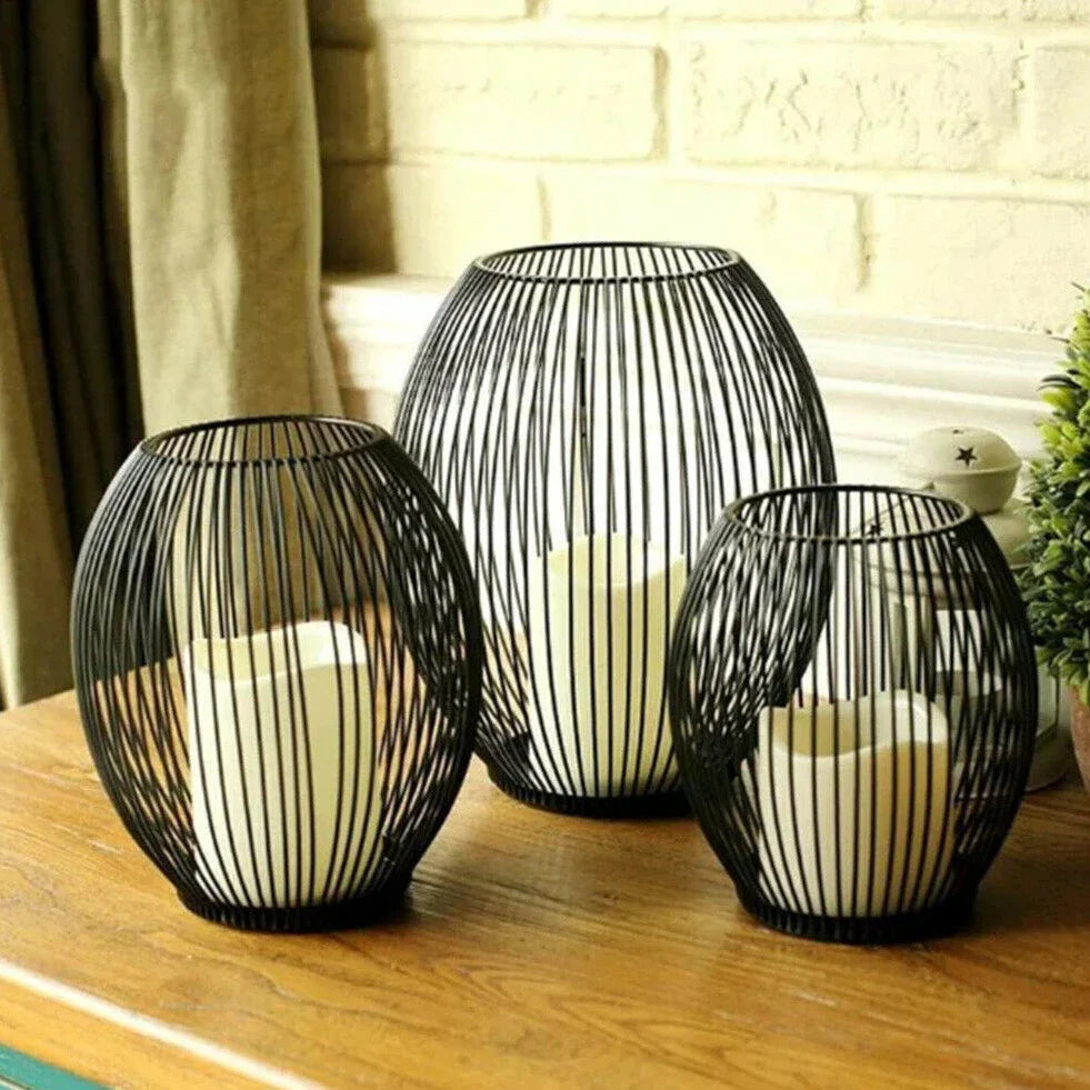 GlowIron Eleganter Eisen-Kerzenhalter | Moderner Kerzenständer | Dekoration für Zuhause