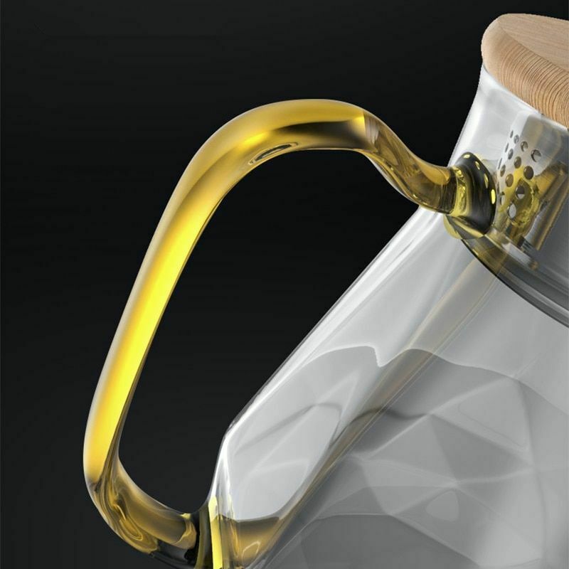 CrystalBrew Diamant-Borosilikatglas-Teekannenset | Texturiertes Design | Hochwertiges Teeset | Perfekt für Teeliebhaber