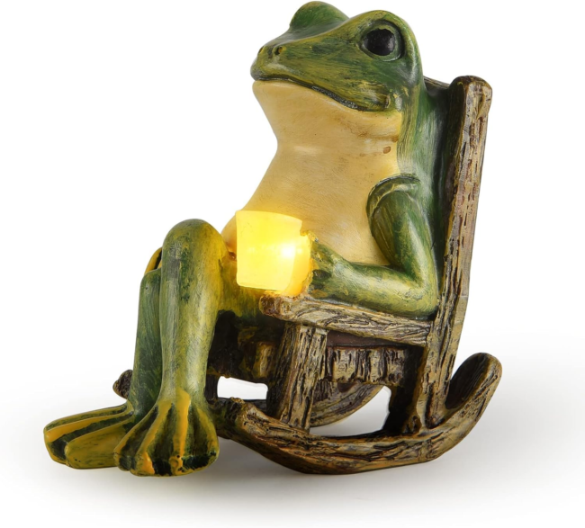 FroGlow LED Gartenfroschlampe | Solarbetrieben | Wetterfest | Dekorative Gartenbeleuchtung