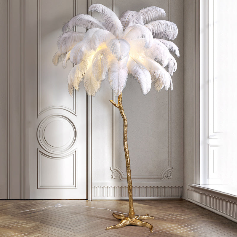 FeatherLuxe Elegante Federlampe | Modernes Design | Deko für Zuhause | Verschiedene Größen
