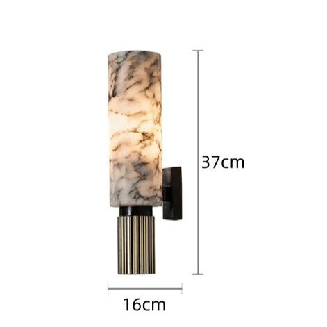 Lumineux Marmor Wandlampe | Elegante Wandleuchte | Stimmungslicht | Dekorative Wandbeleuchtung für Wohnzimmer und Flur