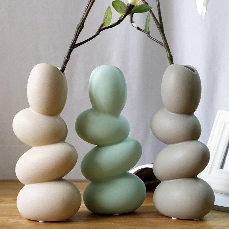 EggAura Keramik-Eivase | Zeitloses Design | Handgefertigte Deko-Vase | Minimalistisches Wohnaccessoire