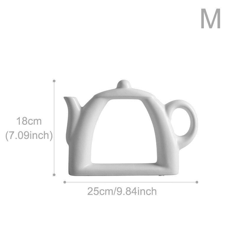 CeramiTea Weiße Keramikvasen | Teetassen-Design | Handgefertigte Deko-Vasen | Elegante Wohnaccessoires