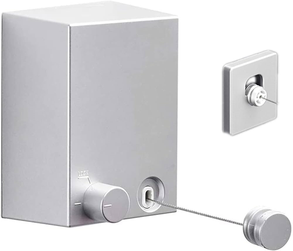 FlexiLine Teleskop-Wäscheleine | Rostfreier Stahl | Unsichtbares Design | Platzsparend für Zuhause