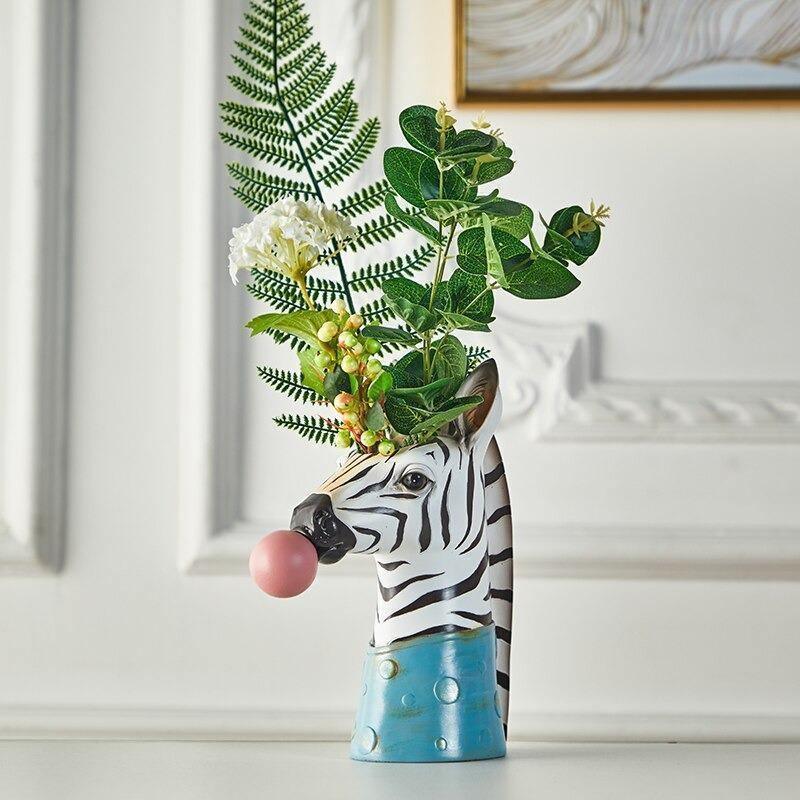 BubbleBeast Tierische Deko-Vase | Kreative Blumenvase mit Charakter