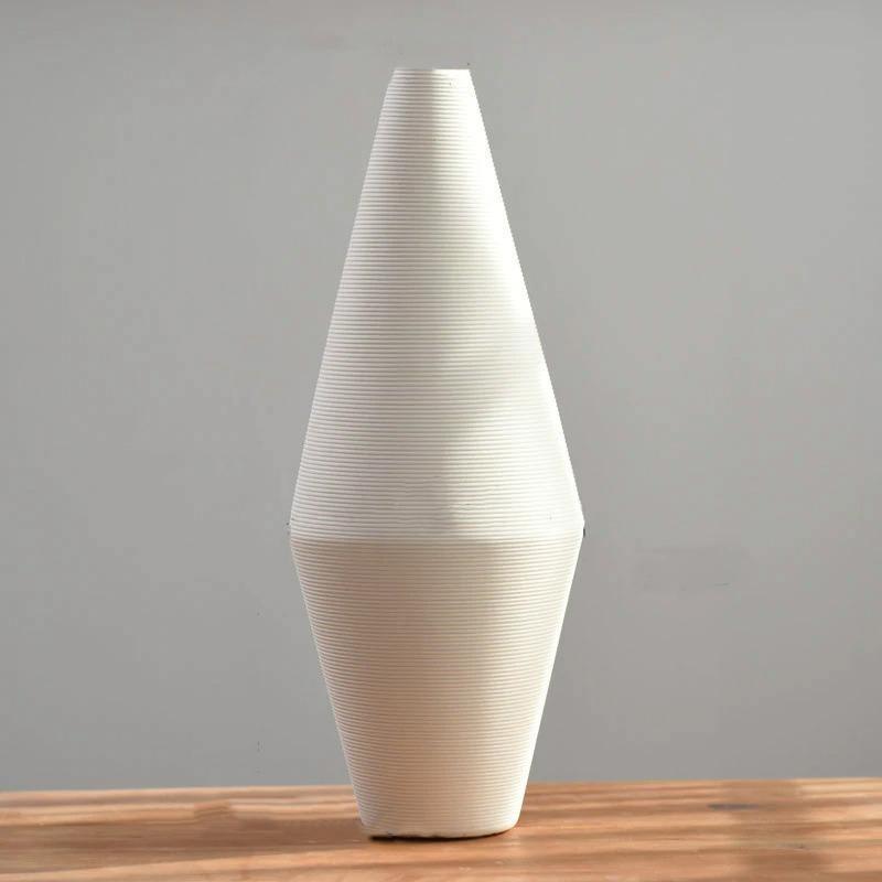 PureWhite Eleganz Vase | Minimalistisches Design | Handgefertigte Weiße Keramikvase | Deko für Zuhause