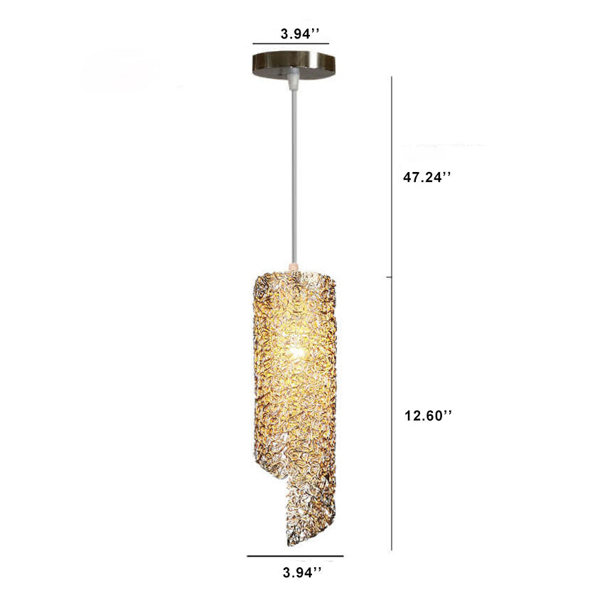 WireAura – Moderne Aluminiumspirale LED Pendelleuchte | Farbenfrohes Zylinderdesign | Elegantes Ambiente