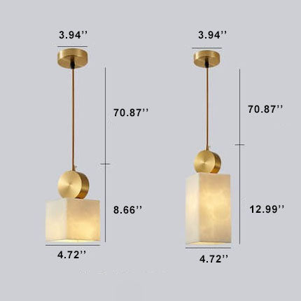 ArtisLume Nordic Pendelleuchte | Geometrisches Design | Metall mit Marmoroptik | Minimalistische Hängelampe