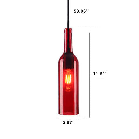 VinoLux Antik Glas Pendelleuchte | Weinflaschen Design | Vintage Beleuchtung für Esszimmer & Küche