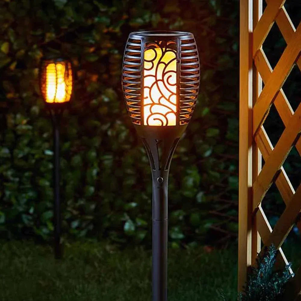 SolarFlare LED Gartenfackel | Solarbetriebene Flammenlampe für Außenbereich | Wetterfeste Dekoration für Garten & Terrasse