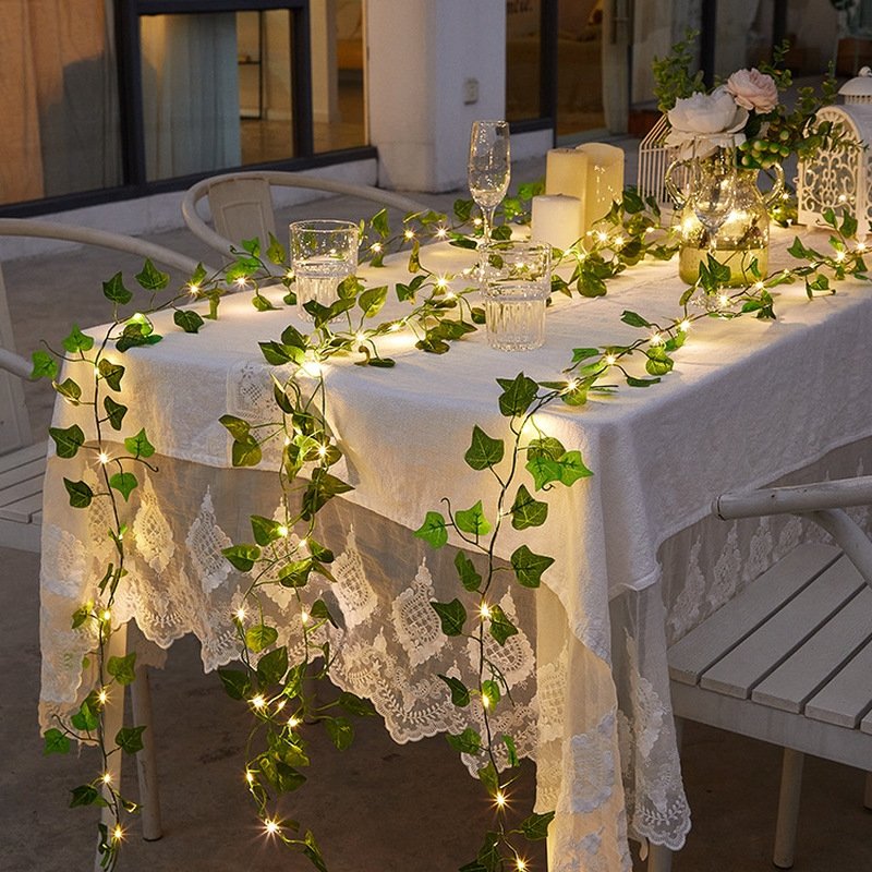 IvyGlow Solar Lichterkette Efeu | Wasserdicht | LED Stimmungslicht für Garten & Balkon | Deko für Außenbereiche