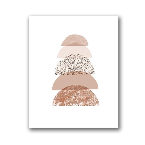 TerraSolis Terracotta Poster Print | Minimalistische Sonnenuntergang Wandkunst | Elegante Wohnzimmer-Deko