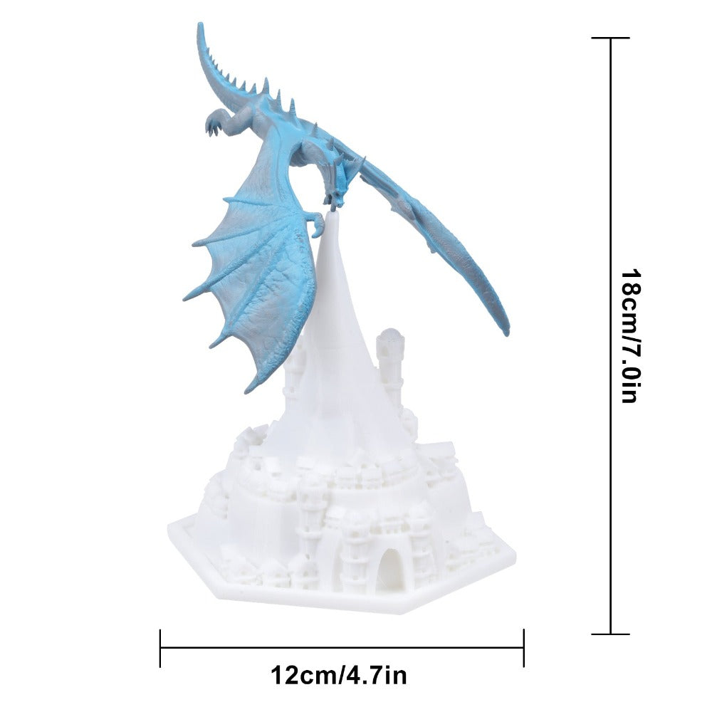 DracoLux 3D Drachen Tischlampe | 5 Farben | Wiederaufladbar | LED Stimmungslicht | Dekorative Beleuchtung