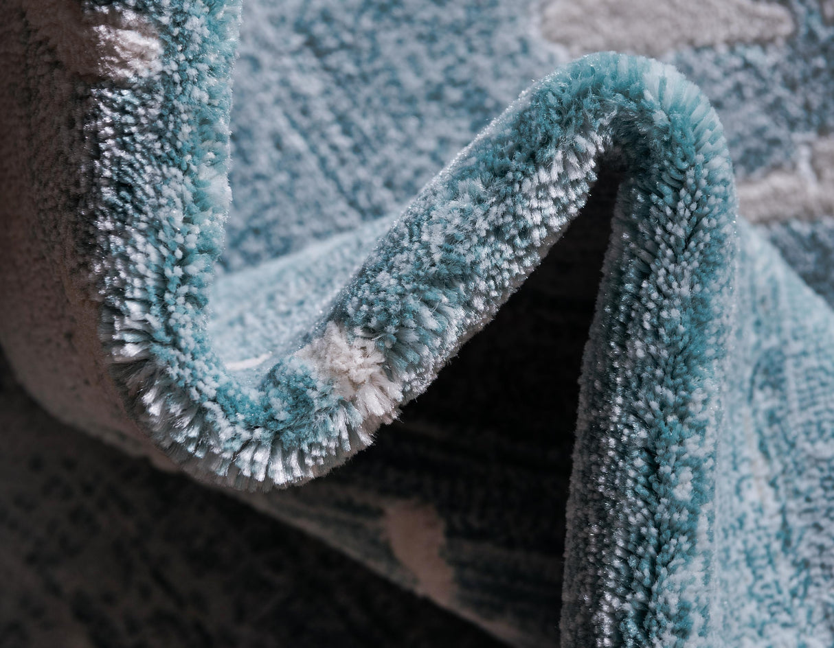 Rautanova Moderner Teppich mit verblasstem Rautenmuster | Weich & Strapazierfähig | Perfekt für Wohnzimmer & Schlafzimmer