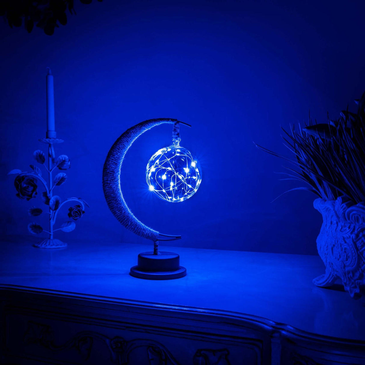 LunarGlow Magische Mondlampe | LED Stimmungslicht | 3D-Druck Design | Dekorative Beleuchtung für Zuhause