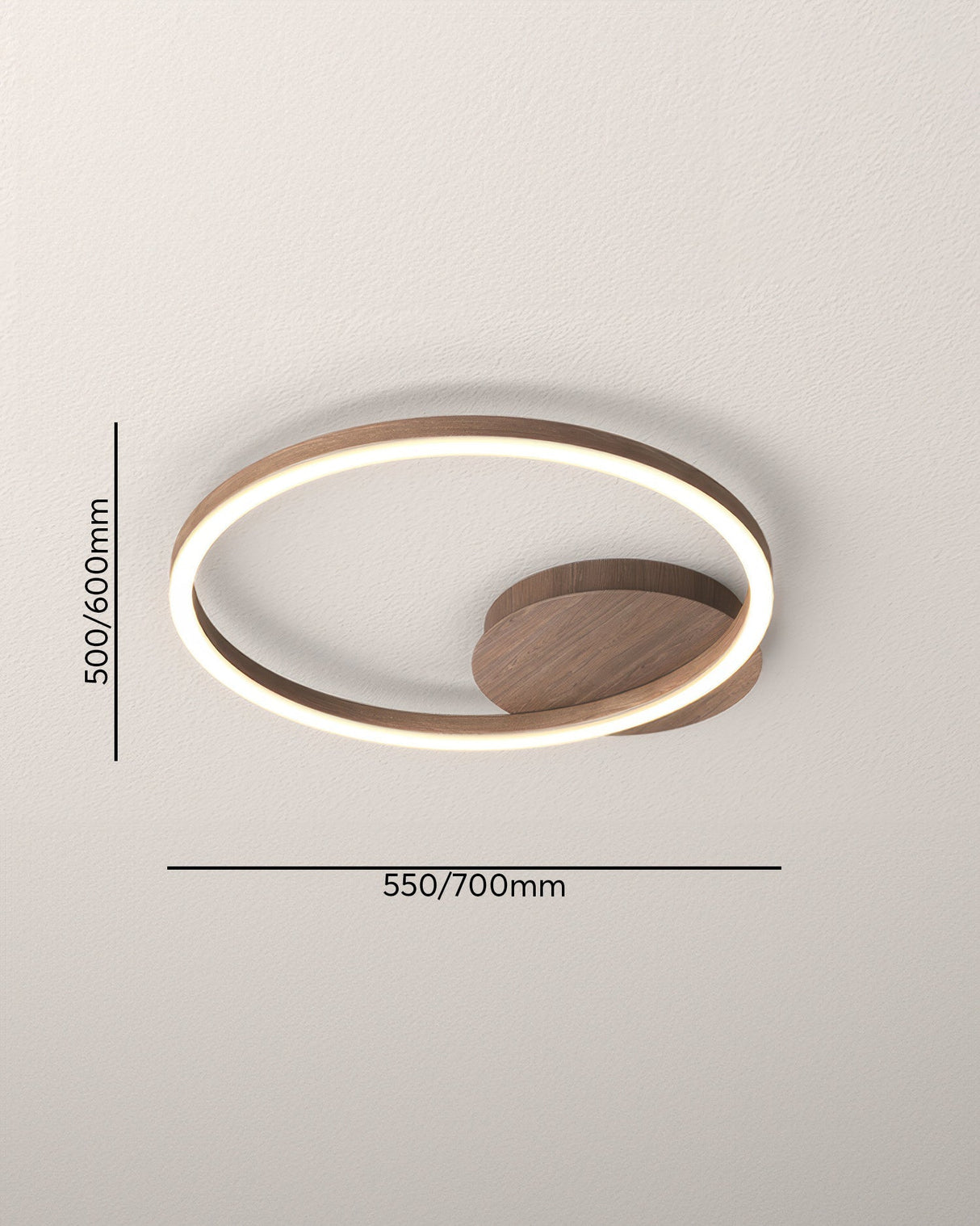 Glintora Elegante Ring-Deckenleuchte | LED-Technologie | Dimmbares Licht | Modernes Design