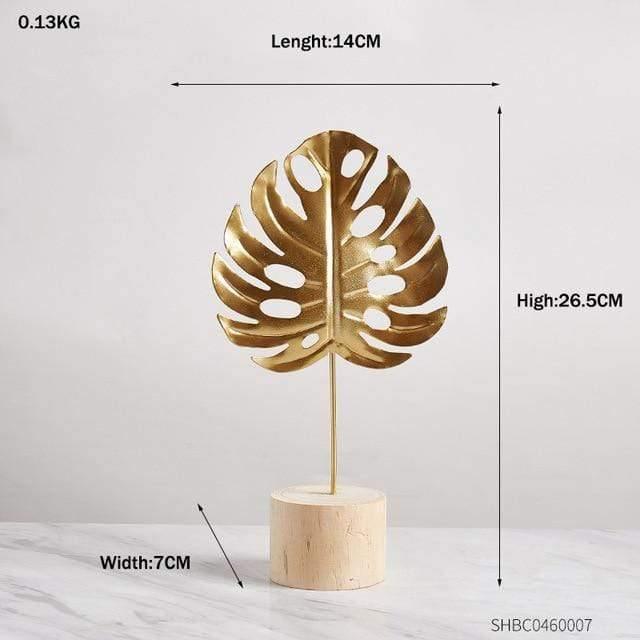 LeafyGlow Skulptur Dekofigur aus Metall | Ginkgo-Design | Wohnaccessoire | Tisch- und Regaldekoration