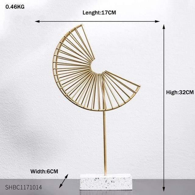 LeafyGlow Skulptur Dekofigur aus Metall | Ginkgo-Design | Wohnaccessoire | Tisch- und Regaldekoration