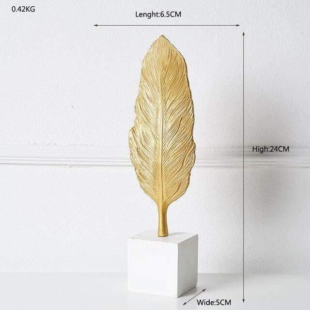 LeafyGlow Skulptur Dekofigur aus Metall | Ginkgo-Design | Wohnaccessoire | Tisch- und Regaldekoration