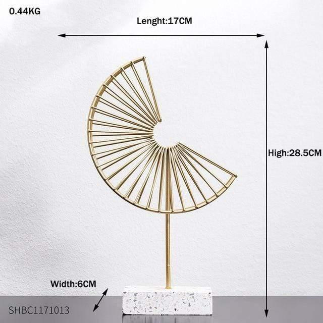 LeafyGlow Skulptur Dekofigur aus Metall | Ginkgo-Design | Wohnaccessoire | Tisch- und Regaldekoration