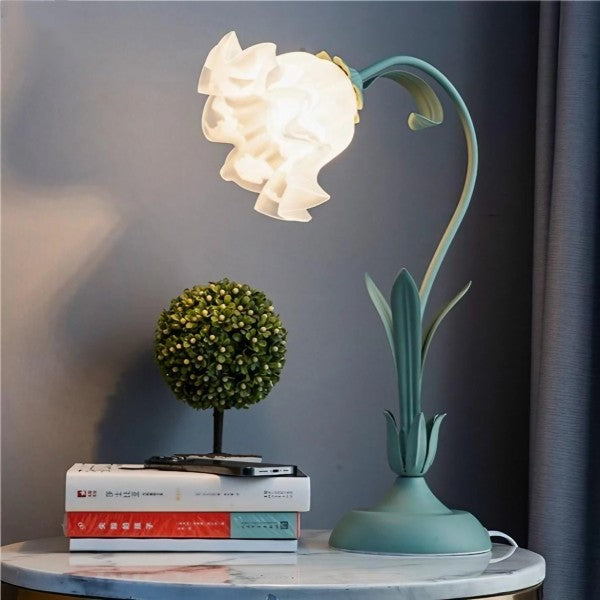 FloraFlex Verstellbare Vintage Blume Tischlampe | Elegantes Design | Dimmbares Licht für Zuhause