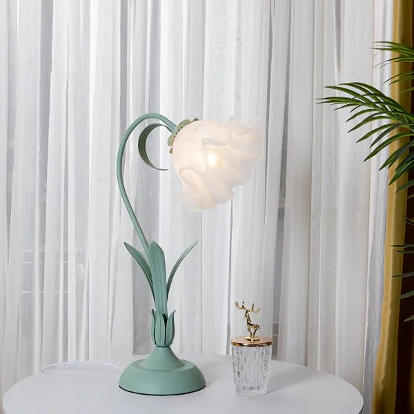 FloraFlex Verstellbare Vintage Blume Tischlampe | Elegantes Design | Dimmbares Licht für Zuhause