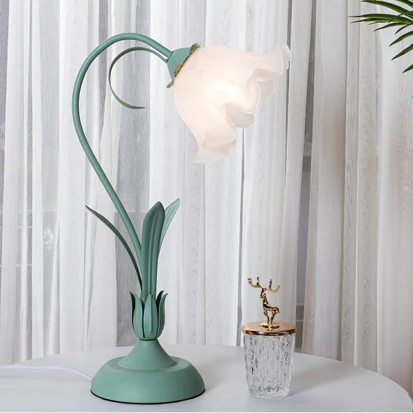 FloraFlex Verstellbare Vintage Blume Tischlampe | Elegantes Design | Dimmbares Licht für Zuhause