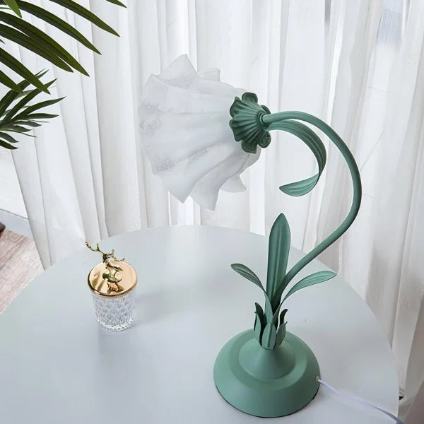 FloraFlex Verstellbare Vintage Blume Tischlampe | Elegantes Design | Dimmbares Licht für Zuhause