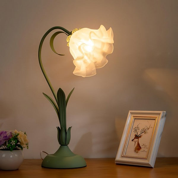 FloraFlex Verstellbare Vintage Blume Tischlampe | Elegantes Design | Dimmbares Licht für Zuhause