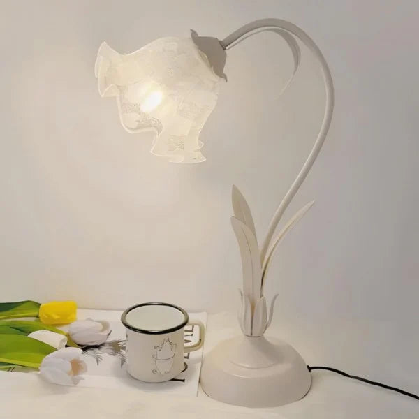 FloraFlex Verstellbare Vintage Blume Tischlampe | Elegantes Design | Dimmbares Licht für Zuhause