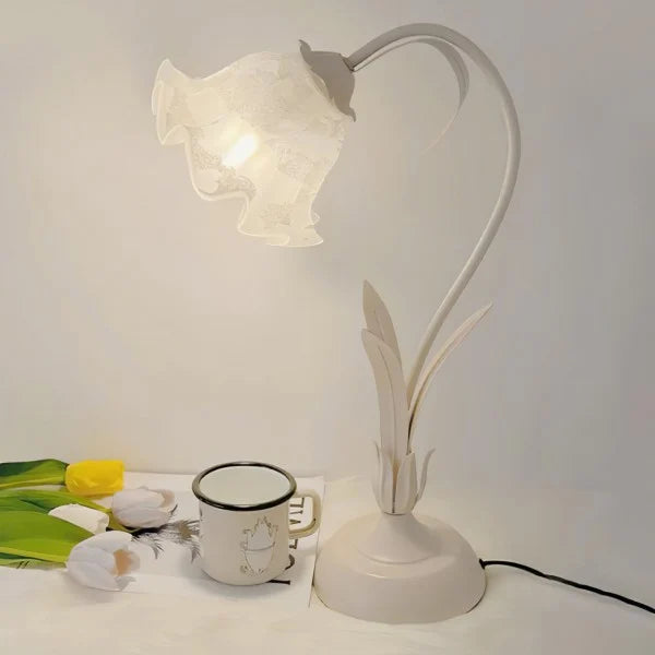 FloraFlex Verstellbare Vintage Blume Tischlampe | Elegantes Design | Dimmbares Licht für Zuhause