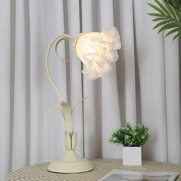 FloraFlex Verstellbare Vintage Blume Tischlampe | Elegantes Design | Dimmbares Licht für Zuhause