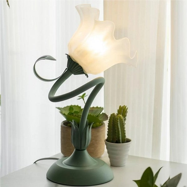 FloraFlex Verstellbare Vintage Blume Tischlampe | Elegantes Design | Dimmbares Licht für Zuhause