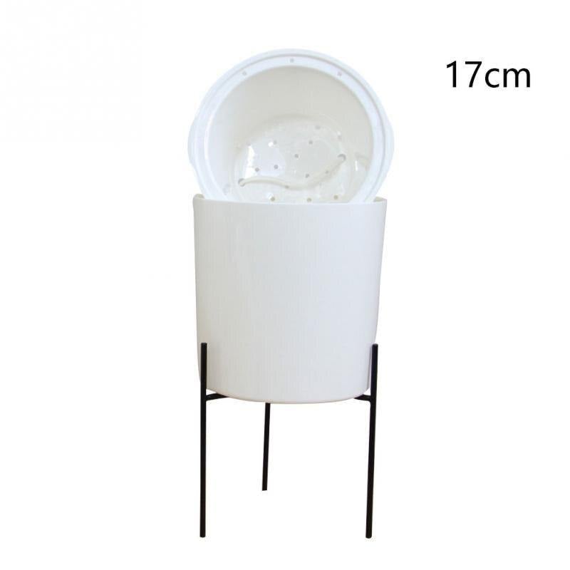 AquaBloom Selbstbewässernder Blumentopf mit Metallständer | Stilvolle Pflanzenpflege | Moderne Wohnkultur