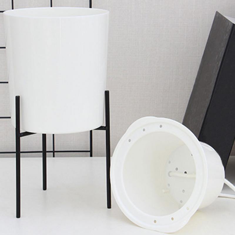 AquaBloom Selbstbewässernder Blumentopf mit Metallständer | Stilvolle Pflanzenpflege | Moderne Wohnkultur