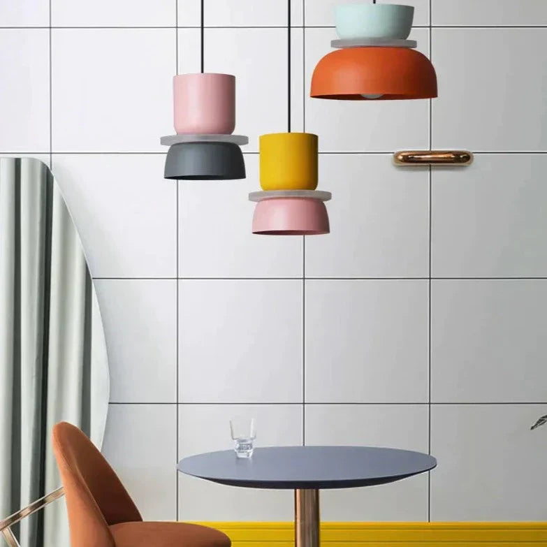 ScandiMacaron Hängeleuchte | Nordic Design Pendelleuchte | Farbakzente für modernes Zuhause