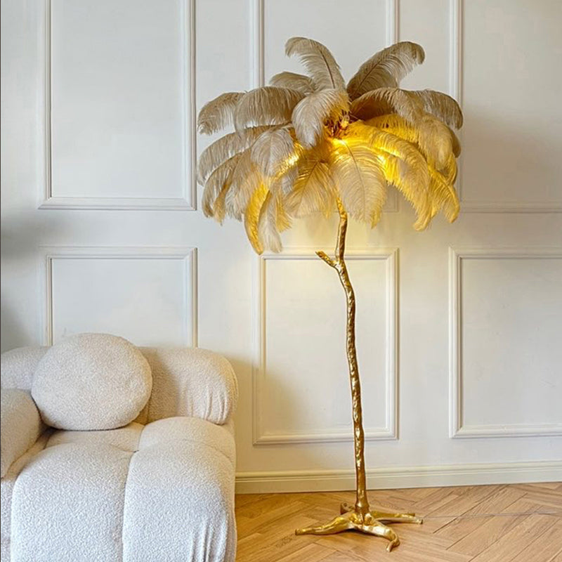 FeatherLuxe Elegante Federlampe | Modernes Design | Deko für Zuhause | Verschiedene Größen