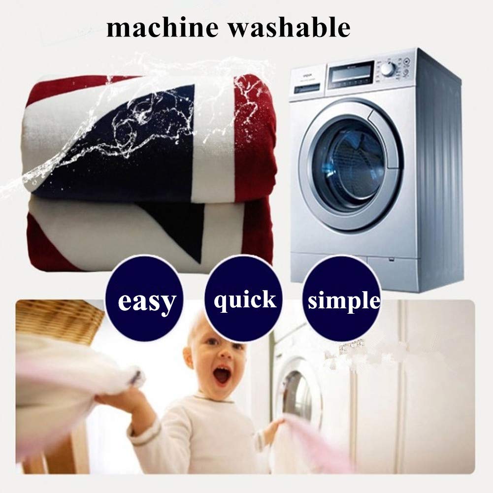 PatriotFlair Flanell-Sherpa-Decke | Kuscheldecke mit amerikanischer Flagge | Weich & Warm