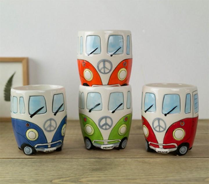 RetroRide Hippie Bus Kaffeetasse | Vintage Design | Perfekt für Kaffee & Tee Liebhaber