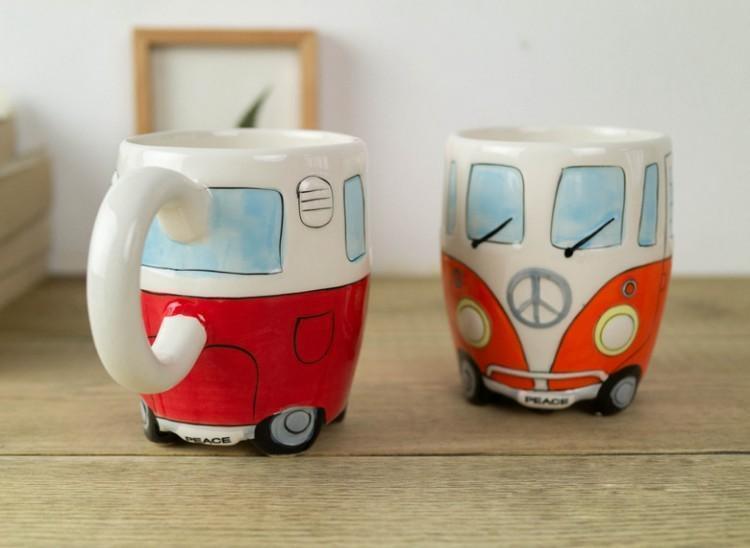 RetroRide Hippie Bus Kaffeetasse | Vintage Design | Perfekt für Kaffee & Tee Liebhaber